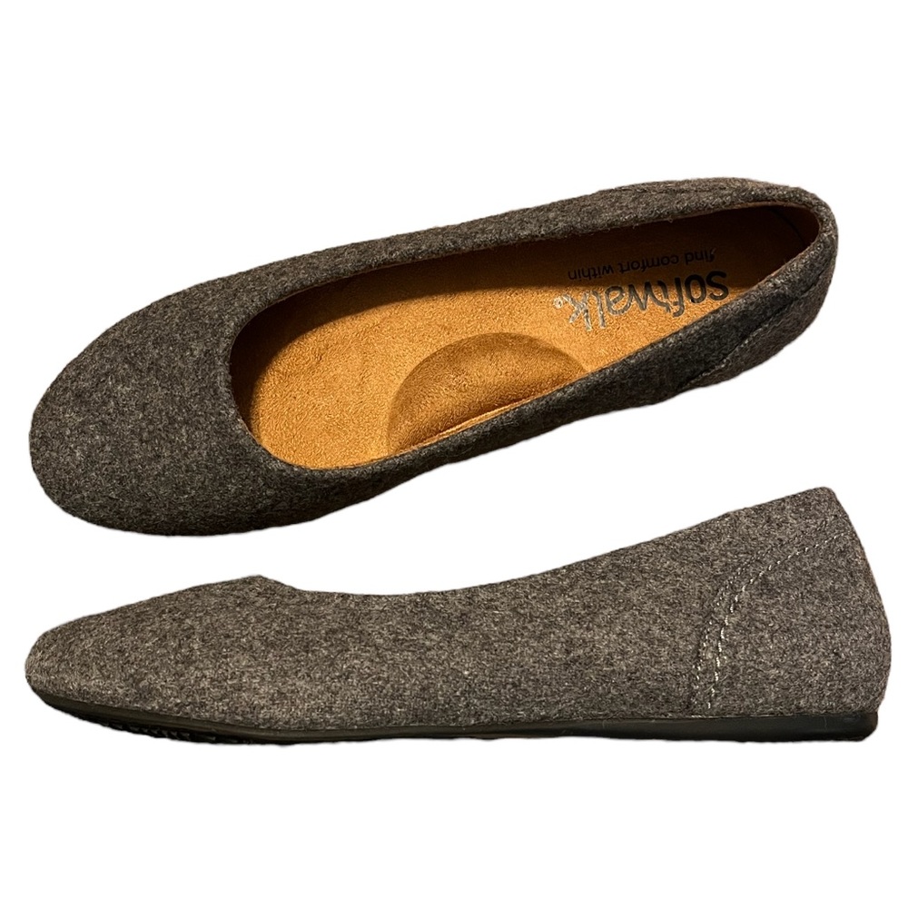 Softwalk Shiraz Gray Ballet Flats